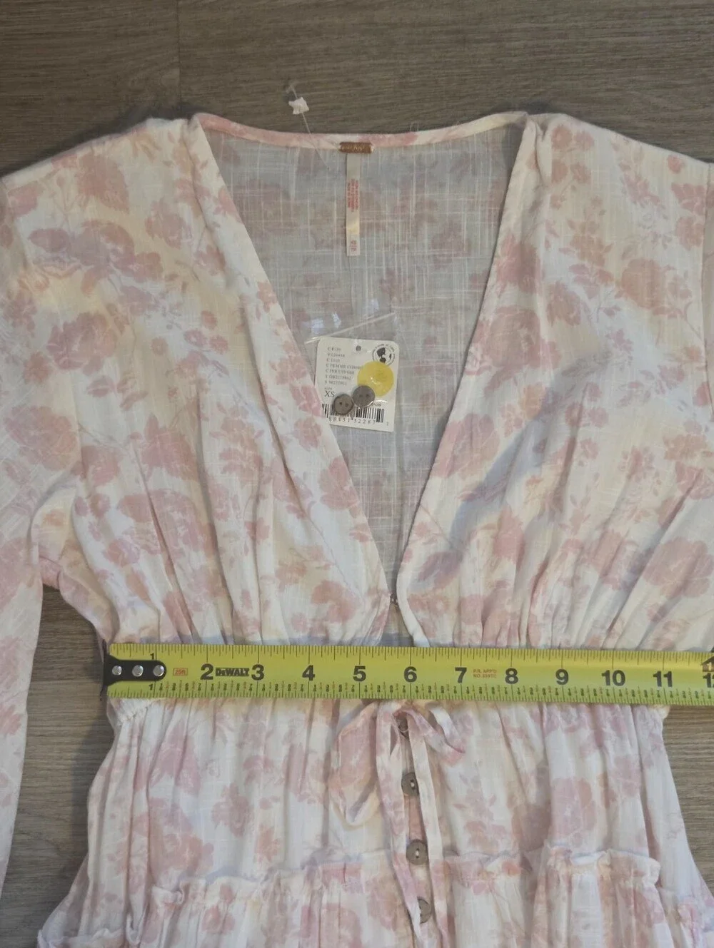 Free People Pappiet Floral MIDI Dress White Size XS 1760
